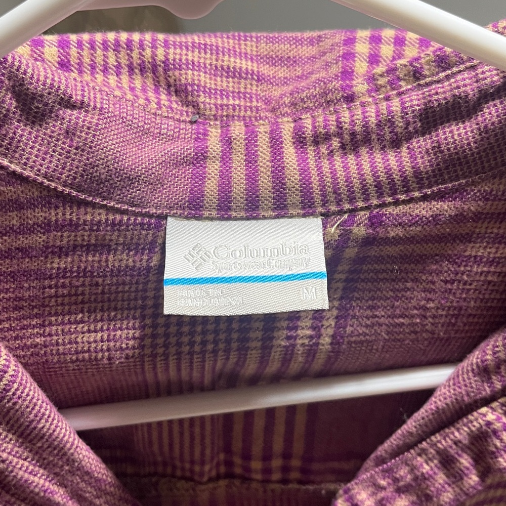 Columbia Purple Plaid Button Down Shirt - Picture 2 of 4